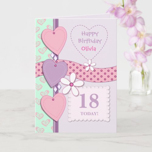 Personalized Lilac Special age Birthday Card