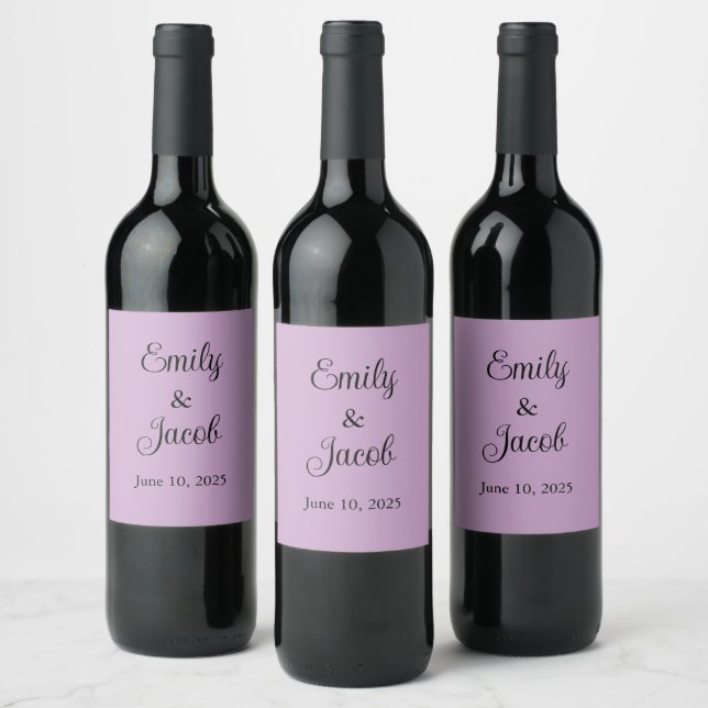 Personalized Lilac Wine Label (Bottles)
