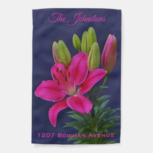 Personalized  Lillies _ Garden Flag