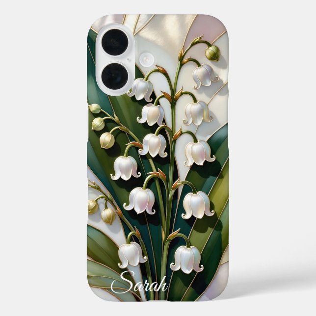 Personalized Lily of the Valley Phone Case (Back)