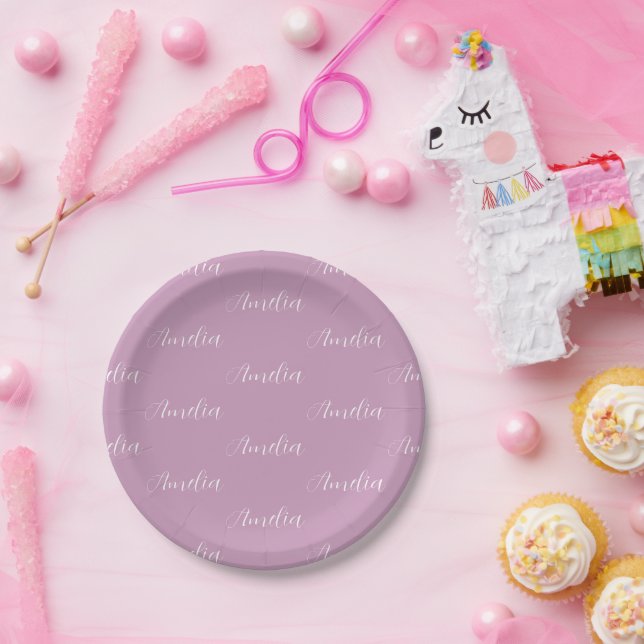 Personalized Lily Paper Plates (Party)