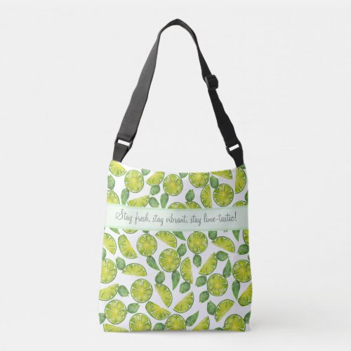 Personalized lime crossbody bag Lime pattern Crossbody Bag