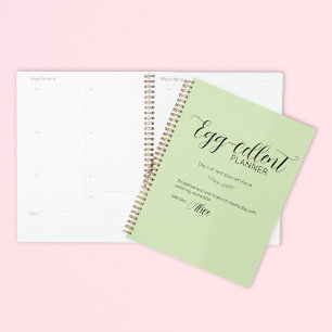 Personalized Lime Easter Bunny Planner