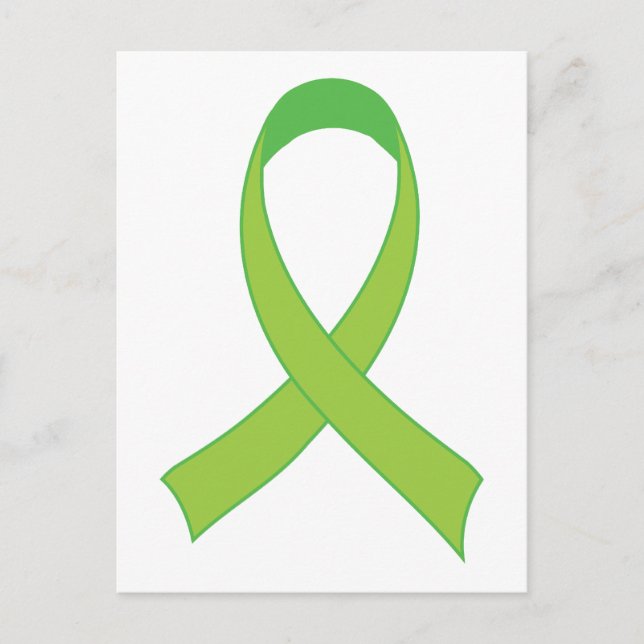 Personalized Lime Green Awareness Gift Postcard (Front)