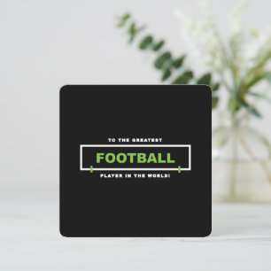 Personalized Lime Green Football Player Birthday Card