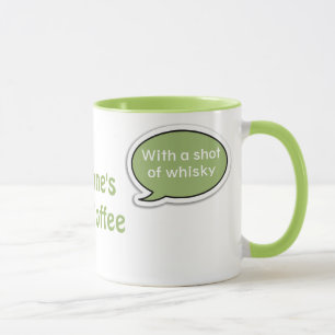 Personalized Lime Green Speech Bubble Irish Coffee Mug
