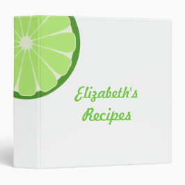 Personalized Lime Recipe Binder