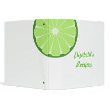 Personalized Lime Recipe Binder