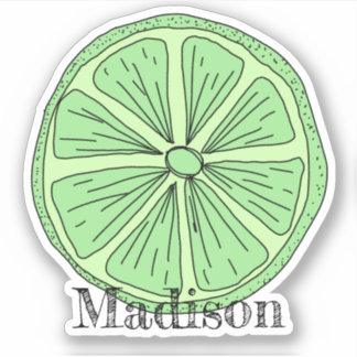 Personalized Lime Sticker