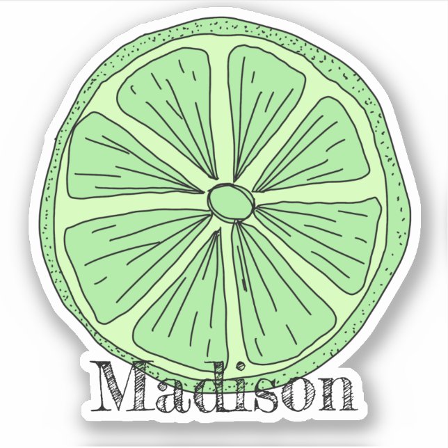 Personalized Lime Sticker (Front)