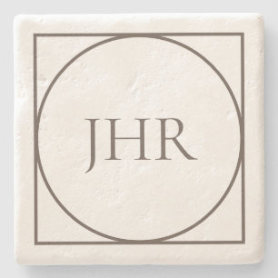 Personalized limestone coasters