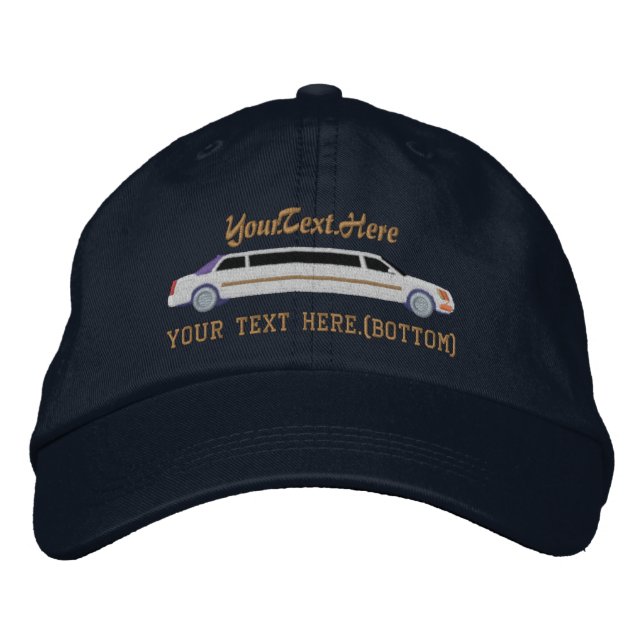 Personalized Limousine Driver Embroidery Embroidered Baseball Hat (Front)