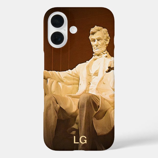 Personalized Lincoln Memorial Apple iPhone Case (Back)