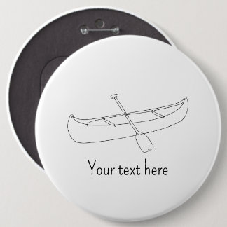 Personalized Line Art Canoe Button