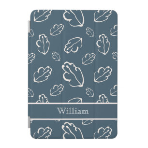Personalized Line Art Leaf Design iPad Mini Cover