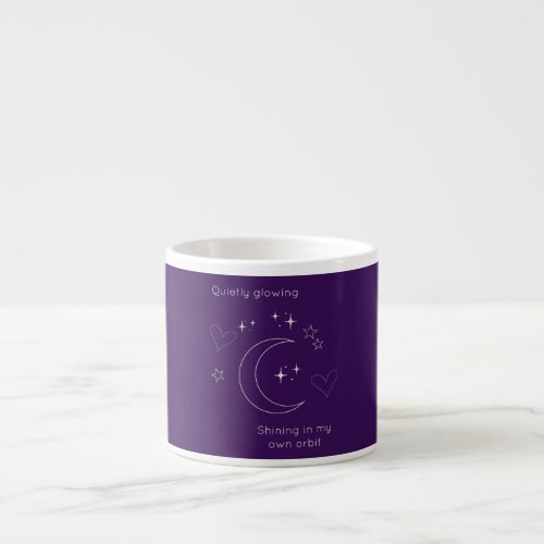 Personalized Line Art Purple Espresso Mug