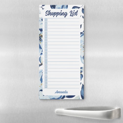 Personalized Lined Magnet Shopping List Notepad   