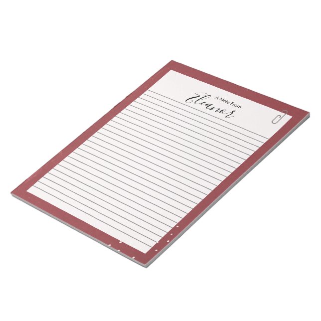 Personalized Lined   Notepad (Angled)