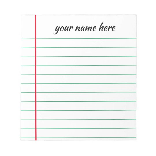 Personalized Lined Notepad | Zazzle.com