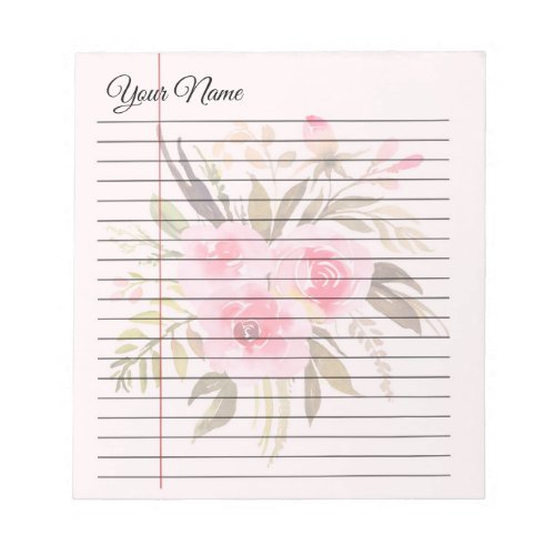 Personalized Lined Notepad