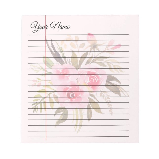 Personalized Lined Notepad (Front)