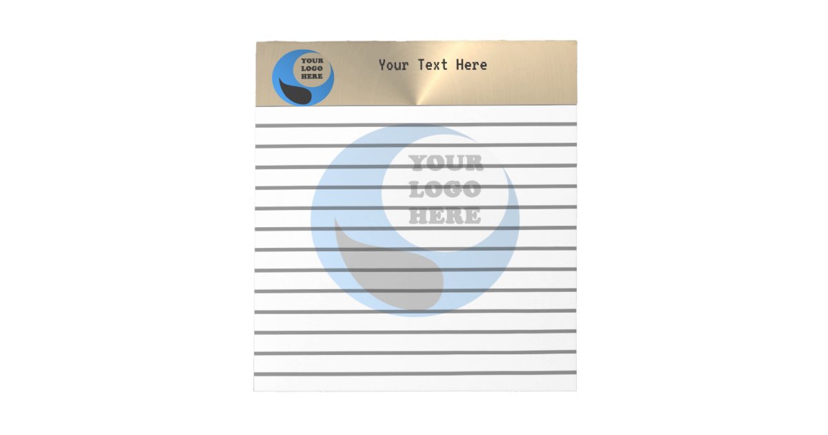 Personalized Lined Notepad With Logo | Zazzle