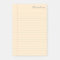 Personalized Lined School Notebook Paper Cream