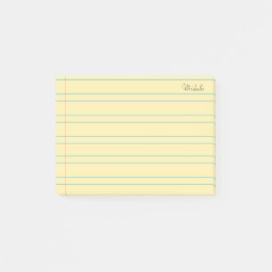 Personalized Lined School Notebook Paper Post-it Notes