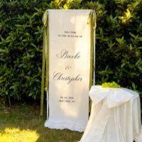 Personalized Linen Welcome Sign – Custom Fabric