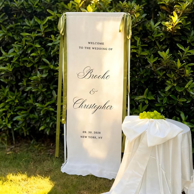 Personalized Linen Welcome Sign – Custom Fabric (Creator Uploaded)