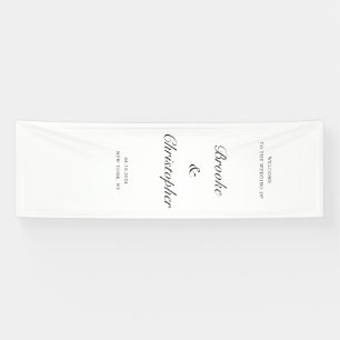 Personalized Linen Welcome Sign – Custom Fabric