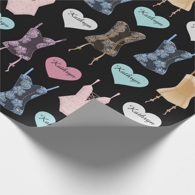 Personalized Lingerie Multi-Occasion Wrapping Paper (Corner)