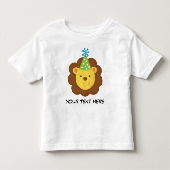 Personalized Lion Birthday T Shirt For Boys by MainstreetShirt at Zazzle