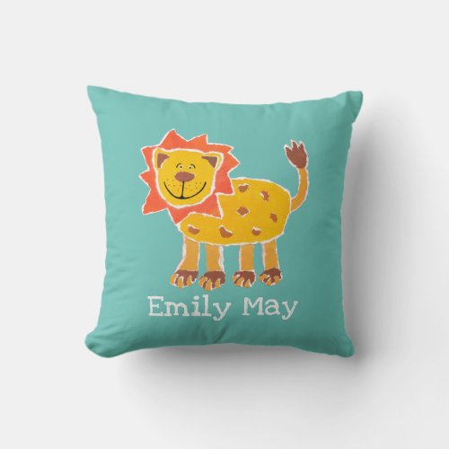 Personalized Lion Collage Print Cushion Pillow