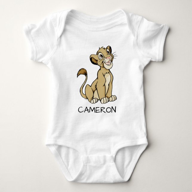 Personalized Lion King Simba  Baby Bodysuit (Front)