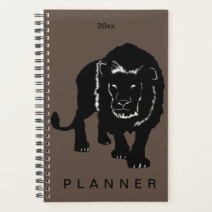 Personalized Lion Planner Custom Color and Year