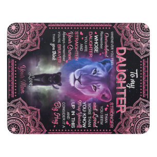 Personalized Lion To My Daughter Door Sign