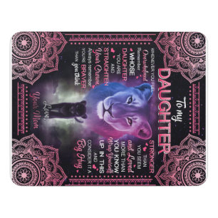 Personalized Lion To My Daughter From Your Mom Door Sign