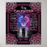 Personalized Lion To My Daughter From Your Mom Poster<br><div class="desc">Personalized Lion To My Daughter From Your Mom</div>