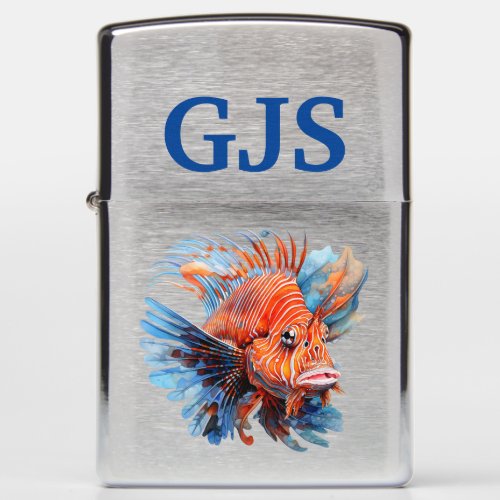 Personalized Lionfish  Zippo Lighter