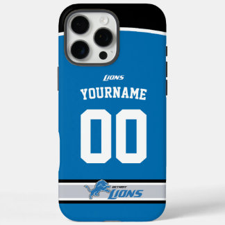 Personalized Lions Jersey American Football iPhone 16 Pro Max Case