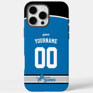 Personalized Lions Jersey American Football iPhone 16 Pro Max Case