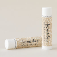 Personalized Lip Balm Party Favor | Gold Lights