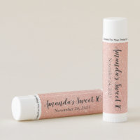 Personalized Lip Balm Party Favor | Rose Gold