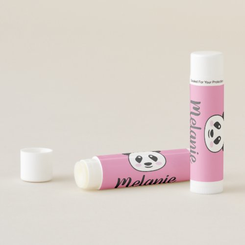 Personalized lip balm sticks with vanilla flavor