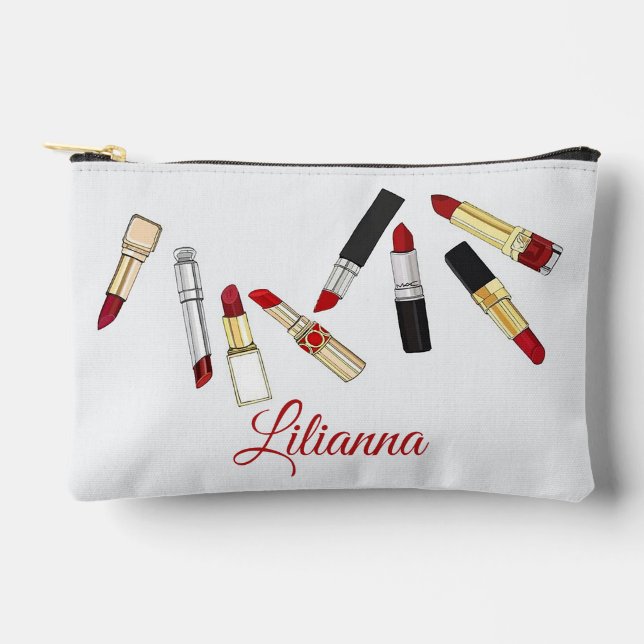 Personalized Lip Sticks Accessory Pouch (Front)