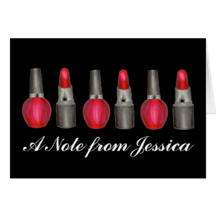 Personalized Lipstick Nail Polish Makeup Artist Cards