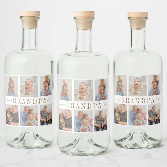 Personalized Liquor Bottle Label Grandpa Pictures (Bottles)
