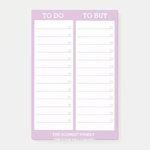 Personalized List_ To Do To Buy _ Lavender Post_it Notes