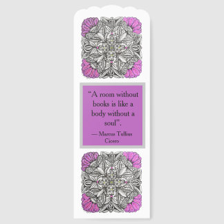 Personalized Literary Gift Bookmark Cicero Quote